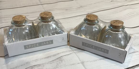 Target Other - 2 sets of Horizon Spice Jars With Cork Lid 2 Count Glass 5 Oz Lot of 2 New